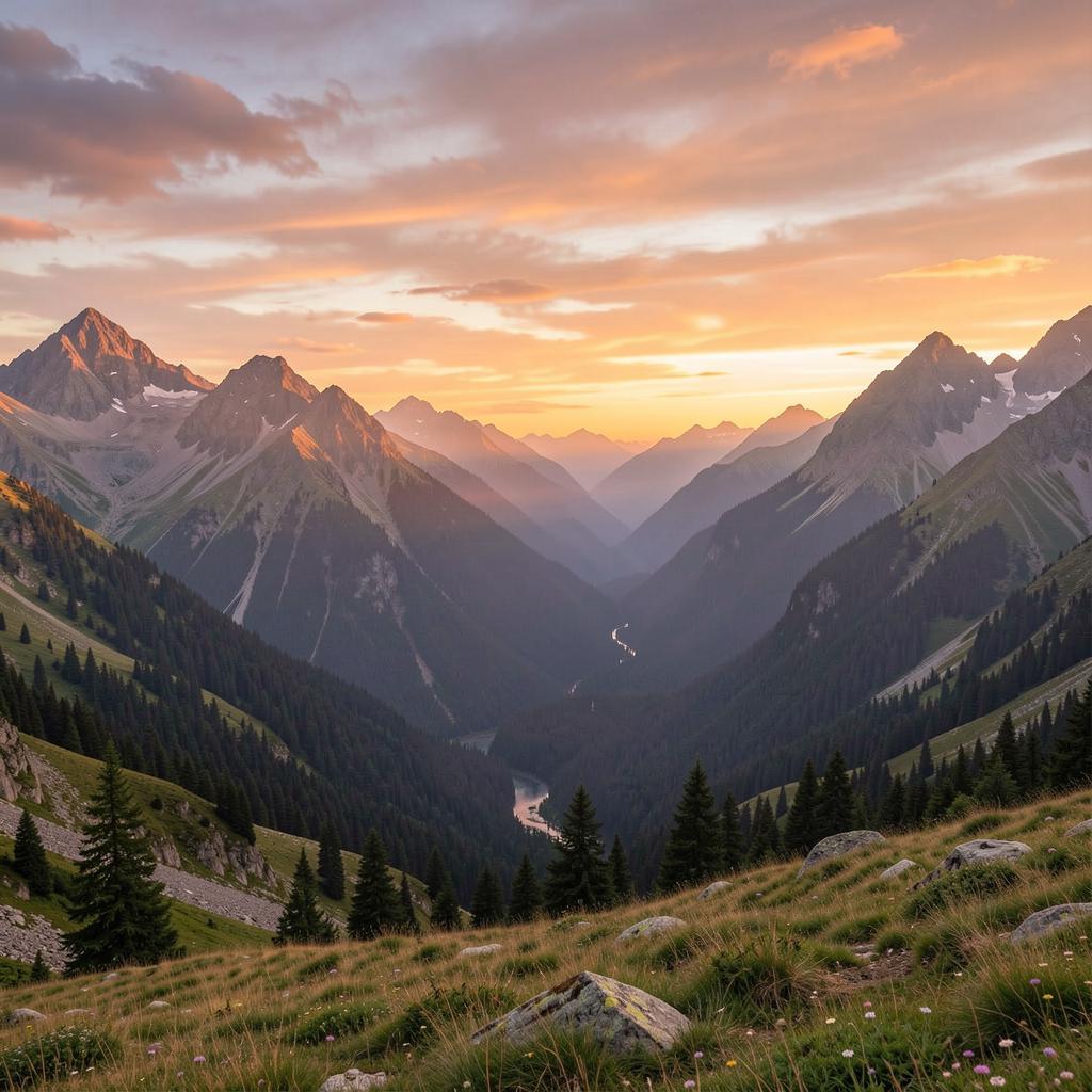 FLUX.2 Klein 9b — mountain sunset