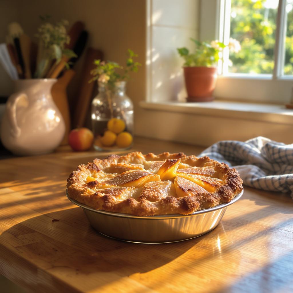 FLUX.1 Kontext Pro txt2img — apple pie on a sunny kitchen table